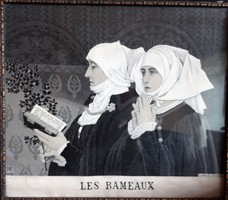 Les Rameaux - Az Apácák - Régi selyem szőttes - Neyret Freres műhelyéből E.Sonrel festménye nyomán