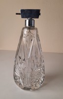 Art deco perfume sprayer, large crystal bottle