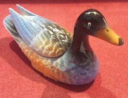 Ceramic duck-shaped box with hunting box (m2245)