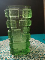 Csodálatos Jiri Zejmon Cseh üveg váza 22 cm