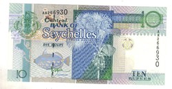 10 rupia rupees 1998 Seychelles szigetek UNC