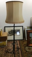 Floor lamp with iron legs, silk bulb 150 cm high