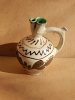 Folk ceramic jug, 18 cm high.
