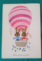 Régi húsvéti képeslap ,rajz :Demjén Zsuzsa