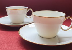 Thomas Johann Haviland R Bavaria German porcelain coffee / tea set Cup saucer 2 sets