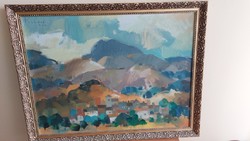Cozy landscape painting with pleidell sign with 69x88 cm frame (picture hall?)