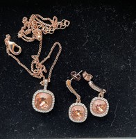 Beautiful occasional rose gold jewelry set, unused