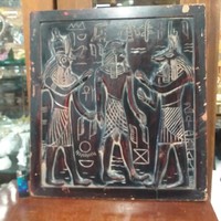 Egyptian pattern wood carving wall picture, picture.