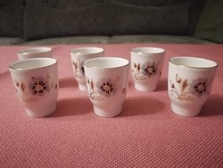 Zsolnay búzavirág mintás röviditalos poharak