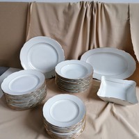 Beautiful gold border dinnerware set for 10 people
