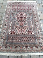Kashmir hand-knotted 100% silk rug in beautiful condition. Negotiable!
