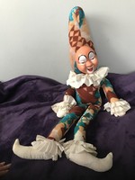 Rubber head clown doll retro vintage large size