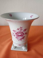 Herendi halvány lila  Eton mintás virágdiszes  porcelán körmös váza