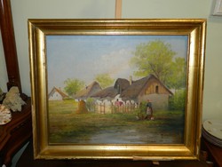 Dénes Mesterházy (1900-1949) - farm scene