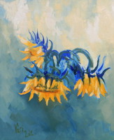 Castle Psalm: sunflowers oil painting