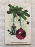 Régi Karácsonyi képeslap, rajzos levelezőlap - Darvas Árpád rajz