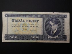 500 Forint 1990 papírpénz - Magyar 500 Ft 1990 papír lila ötszázas bankjegy