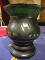 Vmf, lötz? Rare beautiful silk-touch old Jugendstil vase with silver decoration from 1920