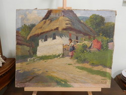 Zorkóczy Gyula (1873 - 1932) Tanya festmény