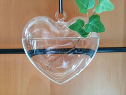 Függeszthető üveg florárium, váza