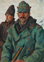 Wilhelm Thöny - two soldiers in the i. World War II - reprint
