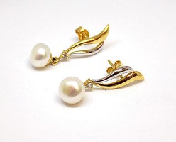 Beaded gold earrings (zal-au104844)