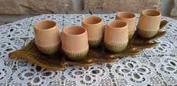 Szombathely acorn-shaped ceramic brandy set
