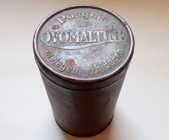 Old retro vintage antique ovomaltine formulaic metal tin box metal can tin can