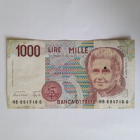 Italian 1000 lira 1990