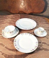 SZECESSZIÓS MINTÁS HÜTTL TIVADAR PORCELÁN REGGELIZŐ KÉSZLET G 107/1