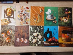Bunch of 7 individual 10-piece Easter postcards HUF 1,600/bunch