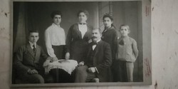 Antik családi fotó Kispest 1916 Hauser Béla fotó műhelyéből