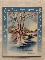 Old graphic openable Christmas postcard - USA