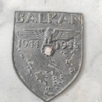 Balkan feliratos plaket, tábla Militària jellegű jelvény