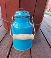 Zománcos zománcozott  Csepel Weiss Manfréd kék  ritka 0.5 literes tejeskanna dísznek nosztalgia