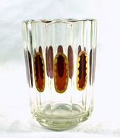 Xix. Sz Biedermeier painted gilded polished glass (parade?)