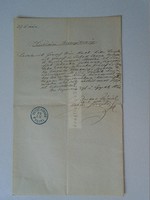 ZA391.9 Régi dokumentum  Budapest Bachát Dániel lelkész főesperes - 1876 Laczlavik József