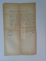 ZA392.1 Régi dokumentum  Budapest Bachát Dániel lelkész főesperes - 1876  Woisz Ferencz