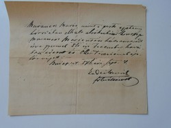 ZA391.10 Régi dokumentum  Budapest   1876  Alsókubin - Muranics Mária