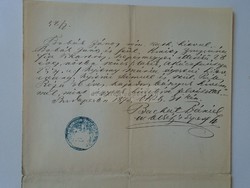 ZA393.8 Régi dokumentum  Budapest Bachát Dániel lelkész főesperes aláírásával -1875 Bobák János