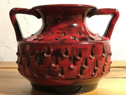 Bitossi Italy Mid-Century Dekorativ Vörös Váza T-158