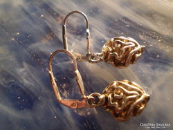 Embossed floral cheap earrings