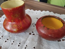 2 pieces of pond head small ceramic in one