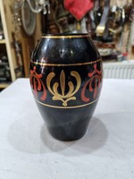 Gilded glass vase