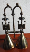 Muharos Lajos kettős bronz csengő - RITKA