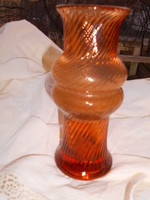 Retro bordás falú üveg váza