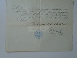 Za393.13 Old document budapest 1876 - istván illés (miskolc) zsuzsánna czibula
