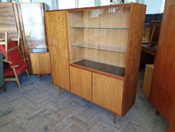 Retro old german virtines low cabinet mid century bookcase serving showcase
