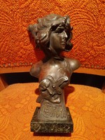French Art Nouveau bust of a woman