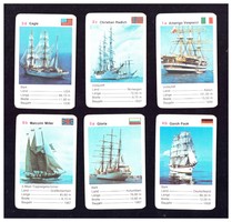 Segelschiffe kvartett Berliner Spielkarten 24 lap komplett